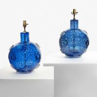 Ercole Barovier (Italian, 1889-1974) Pair of "Efeso" Table Lamps, Italy, 1964