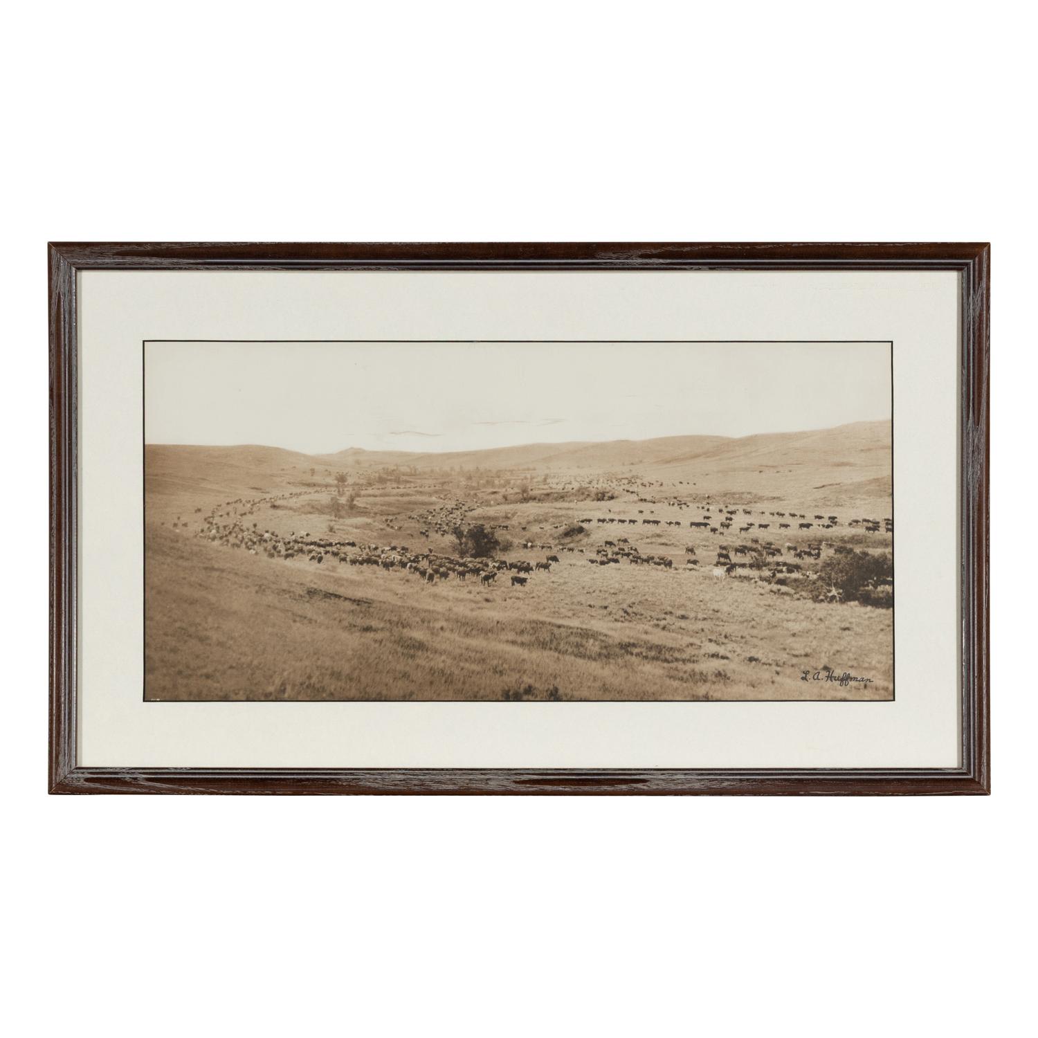 [Western Americana] Huffman, L.A. (1854-1931), photographer. A group of 4 collotypes with western subject matter.