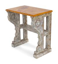 A Decorative Faux Marble Console Table — 20TH CENTURY