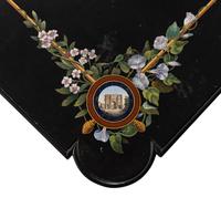 An Italian Black Marble and Micromosaic Table Top