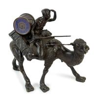 A Continental Bronze Figural Clock