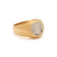 BVLGARI, YELLOW GOLD AND ANCIENT COIN RING