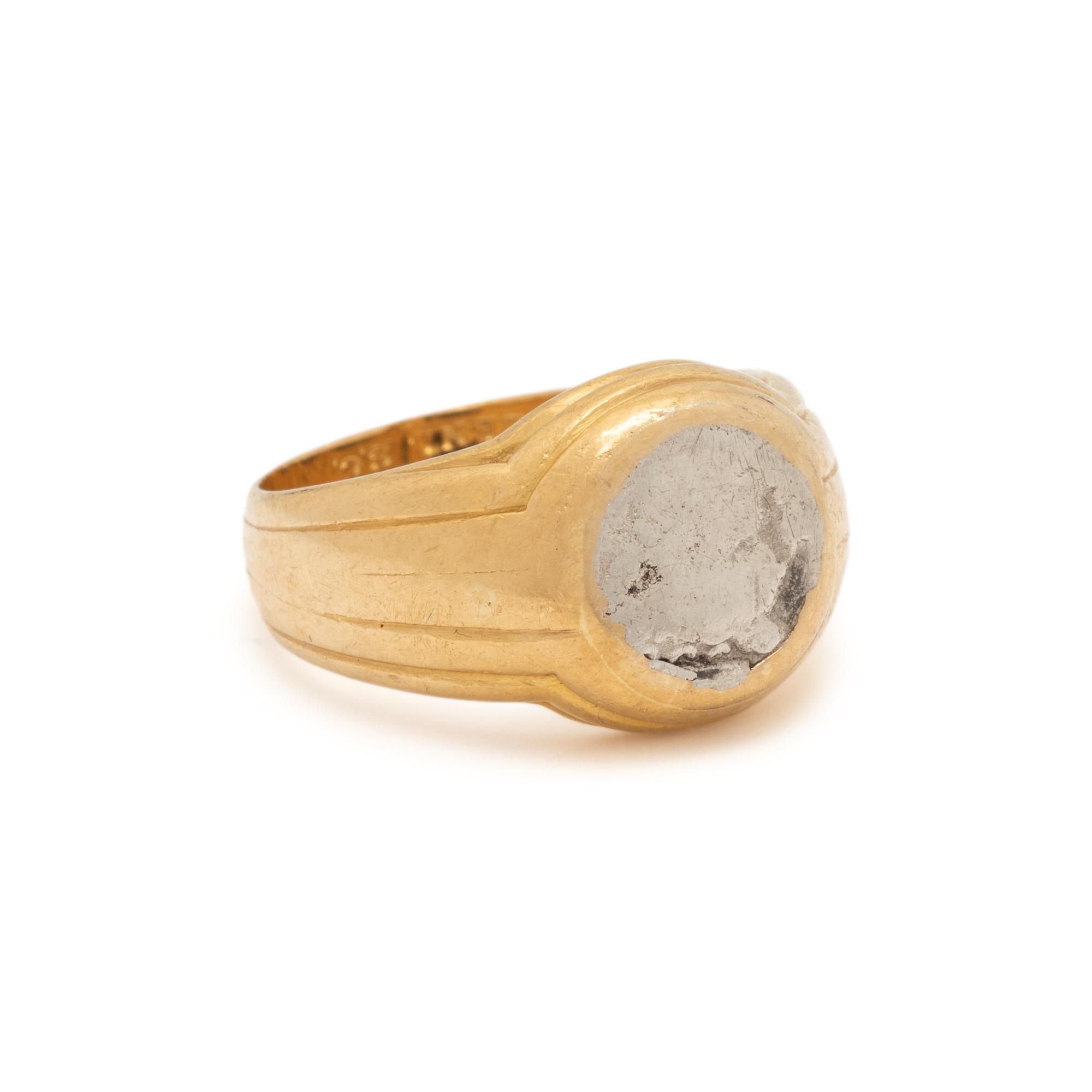 BVLGARI, YELLOW GOLD AND ANCIENT COIN RING