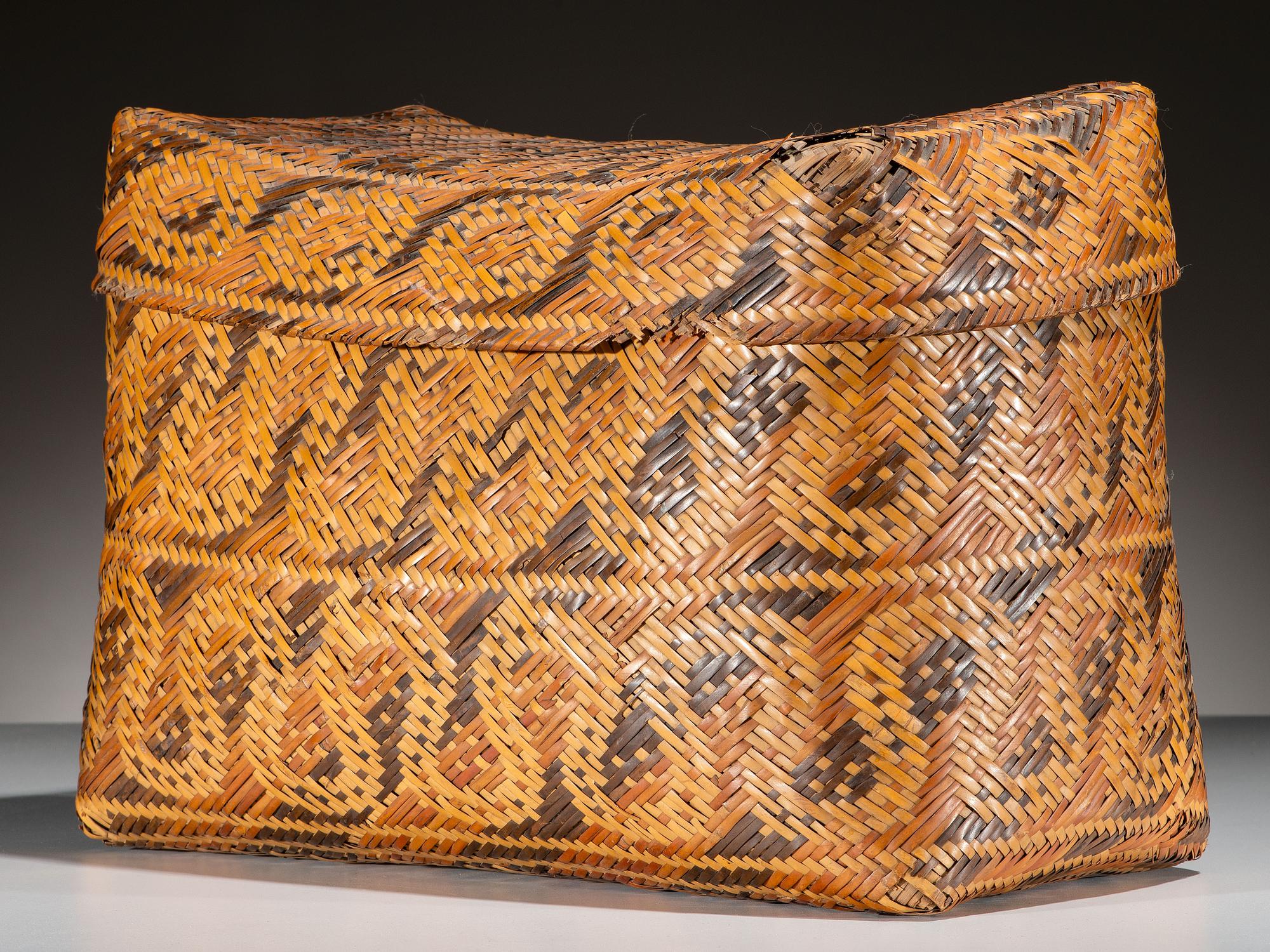 Chitimacha Lidded Double-Walled Basket