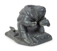 Three Large Inuit Soapstone Carvings