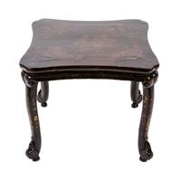 An English Regency Lacquered Low Table Height 17 1/2 x width 19 1/2 x depth 17 3/4 inches. — 19TH CENTURY