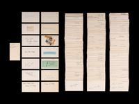 A Collection of Approximately 1,500 Assorted 20th Century Baseball Signed Autograph Index Cards