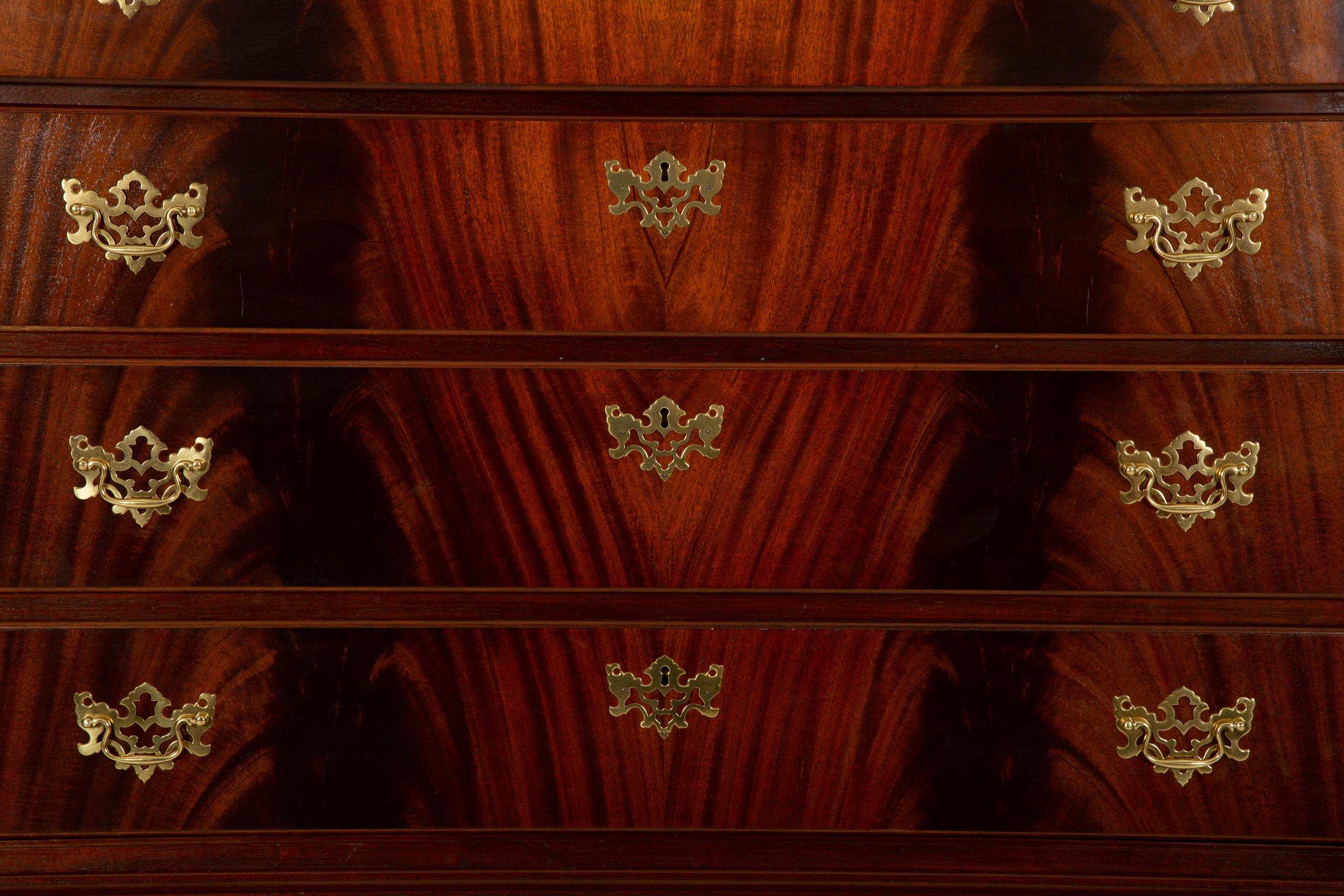 A Pair of George II Style Mahogany Chest on Chests