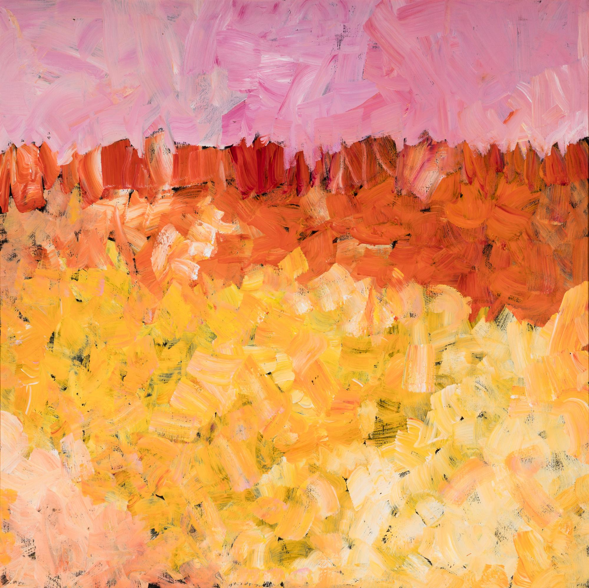 Gold and Pink Landscape