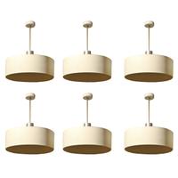 A Set of Six Mid-Century Light Fixtures 23" W x 23" D x 31" H — United States, Mid-20th Century