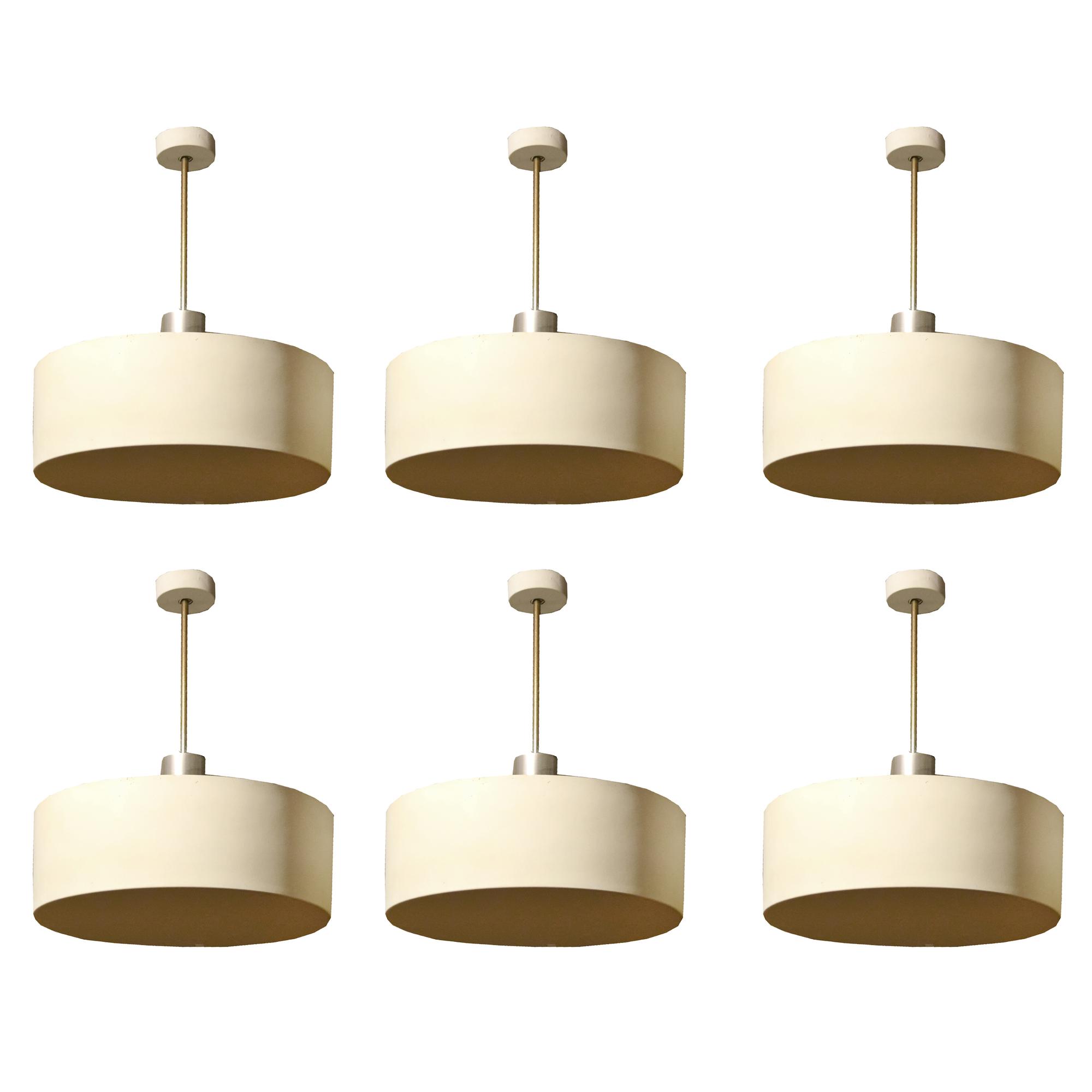 A Set of Six Mid-Century Light Fixtures 23" W x 23" D x 31" H — United States, Mid-20th Century