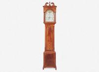 A Federal inlaid mahogany tall case clock, Robert Shearman (active 1799-1804), Philadelphia, PA, circa 1800