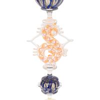A Collection of Five Decorated Venetian Art Glass Goblets