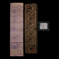 Three Chinese Silk Brocade Panels, 19th-20th Century 清晚期 織錦三幅