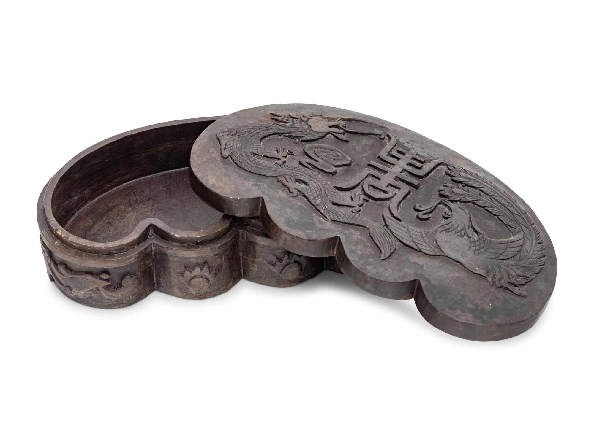 A Chinese Export Metal Box with Dragons