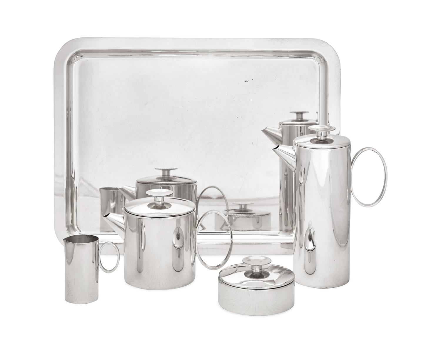A Christofle Silver-Plate Five-Piece 'Mercury' Tea and Coffee Service