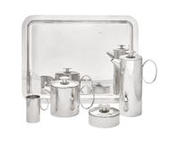 A Christofle Silver-Plate Five-Piece 'Mercury' Tea and Coffee Service