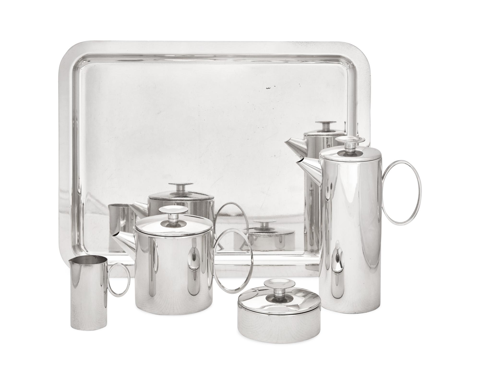 A Christofle Silver-Plate Five-Piece 'Mercury' Tea and Coffee Service