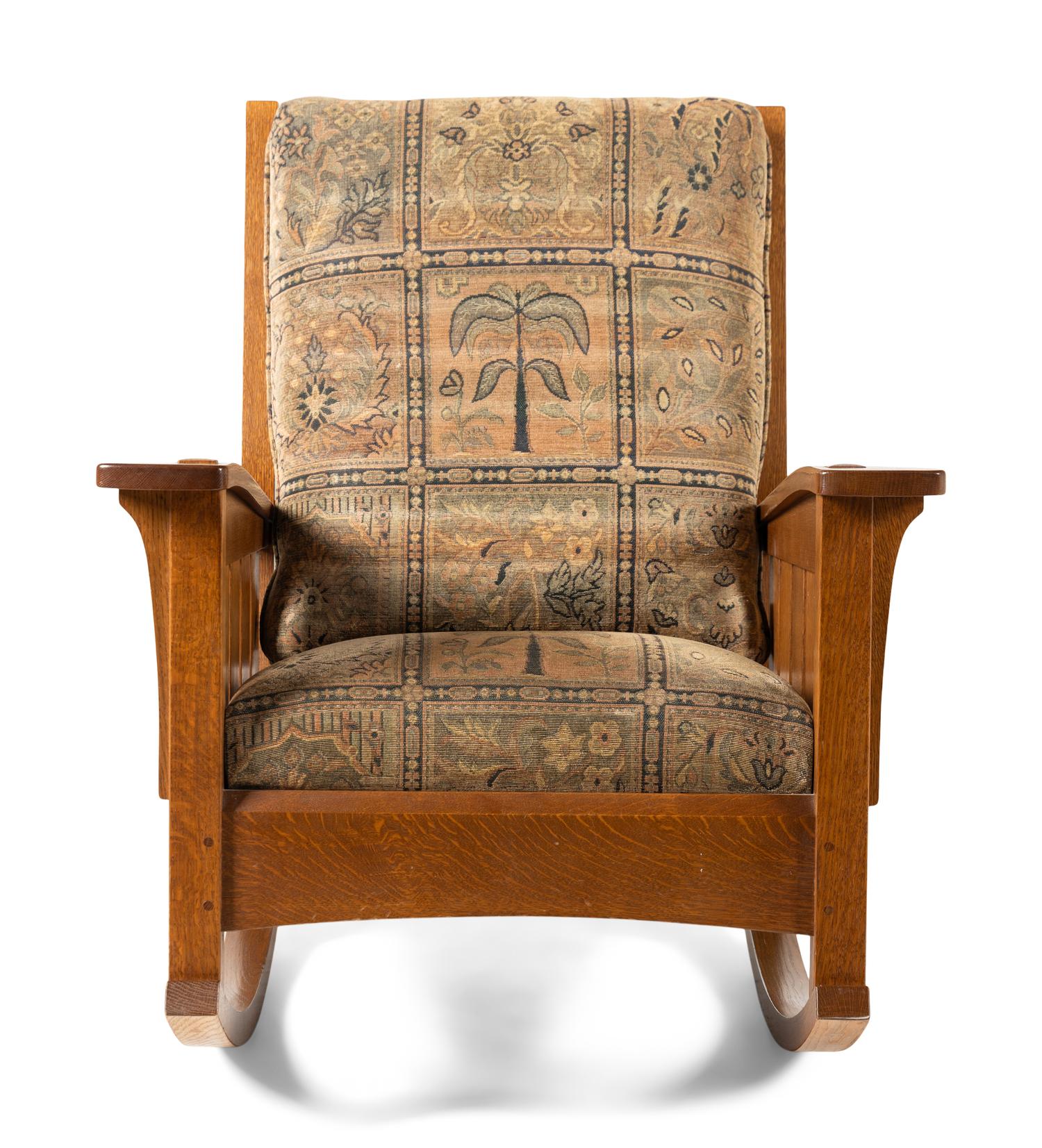 Arts and Crafts Style Oak Rocking Chair