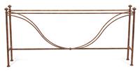 A Contemporary Glass and Gilt Metal Console Table Height 34 x width 72 x depth 12 inches. — 20TH CENTURY