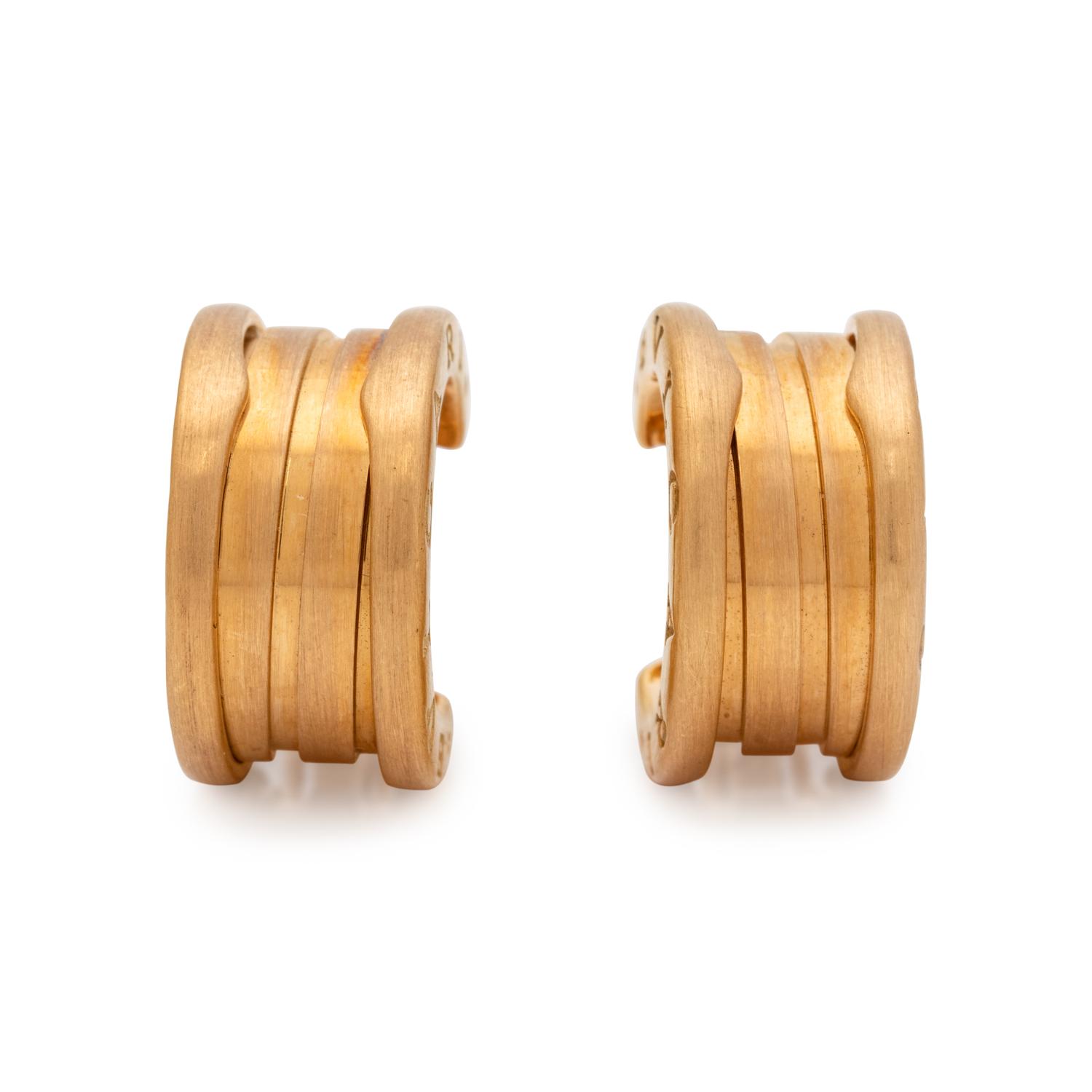 BVLGARI, YELLOW GOLD 'B.ZERO 1' EARCLIPS