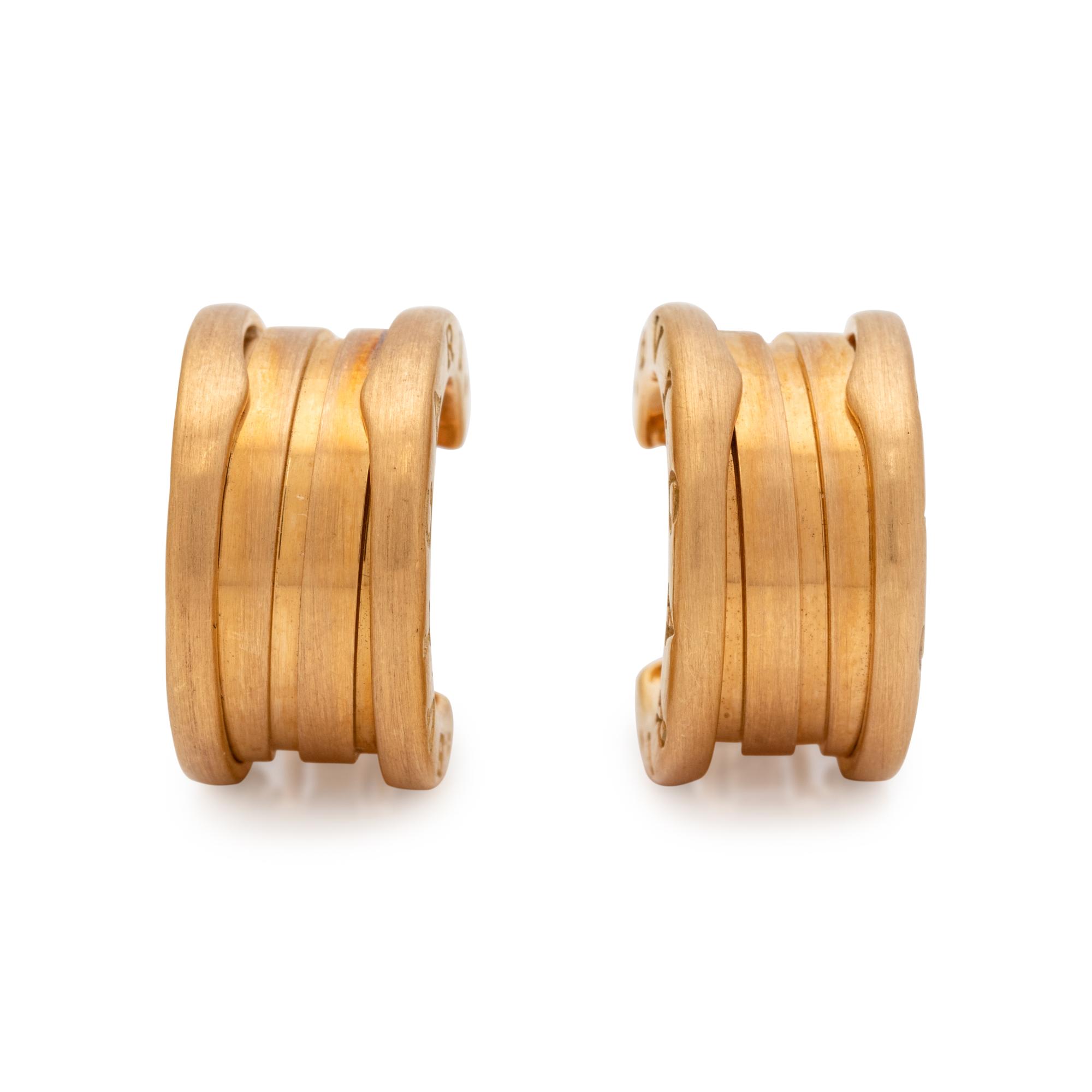 BVLGARI, YELLOW GOLD 'B.ZERO 1' EARCLIPS