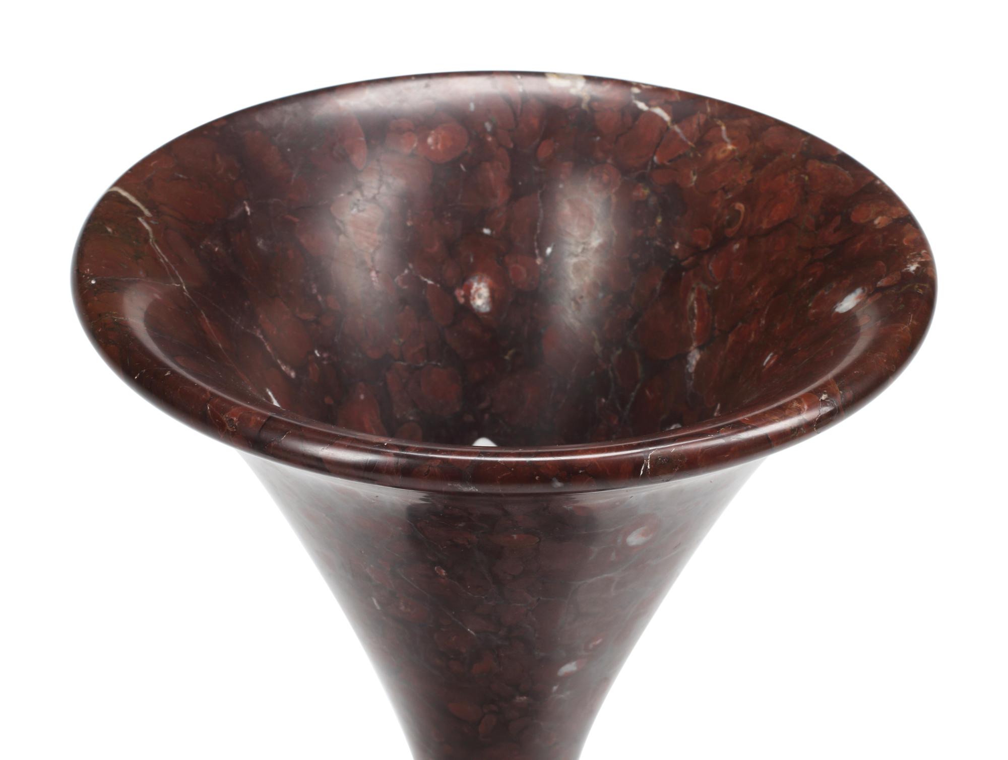 A Pair of Grand Tour Style Turned Marble Vases