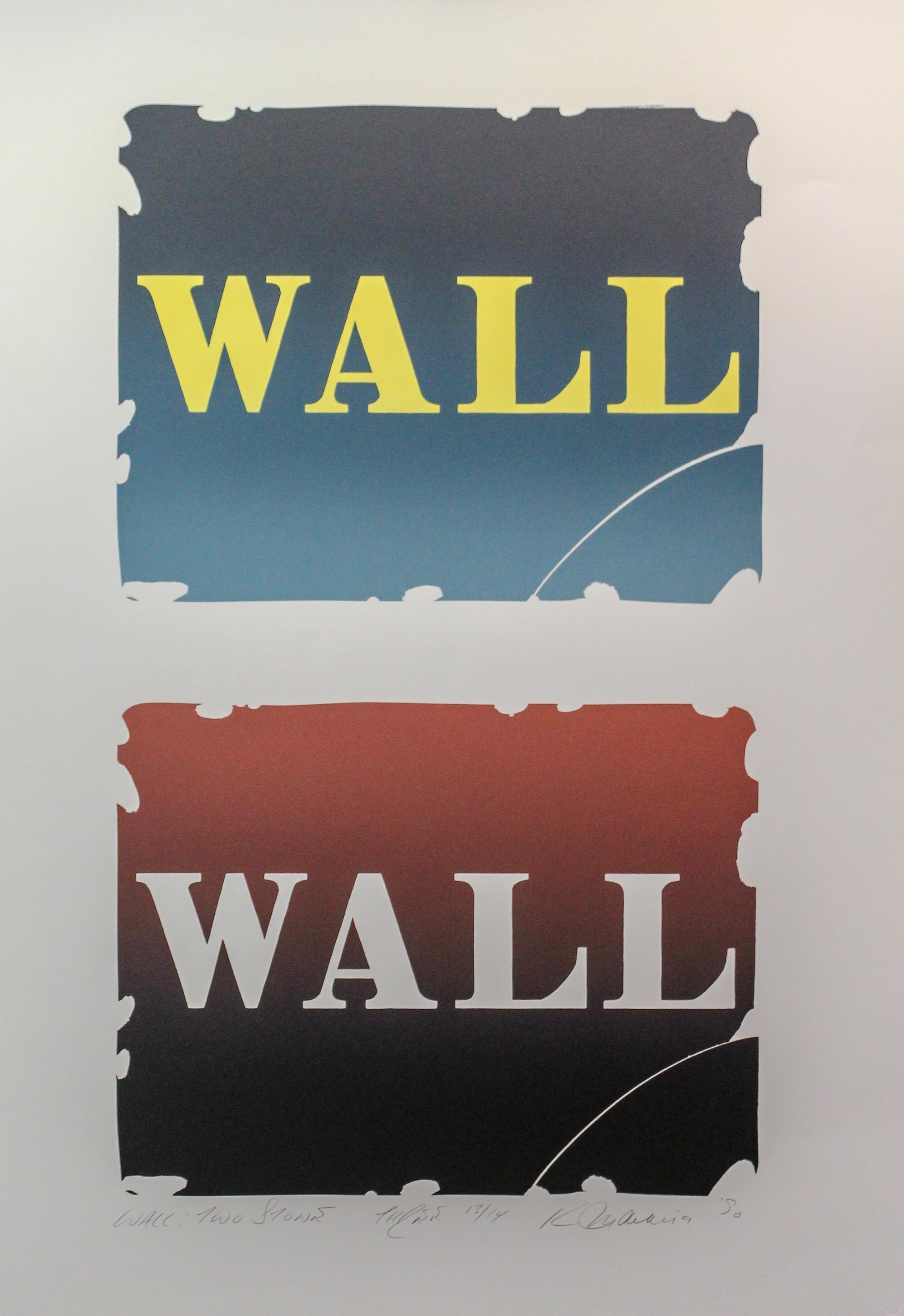 Robert Indiana, (American, b. 1928), Wall: Two Stones - Three, 1990