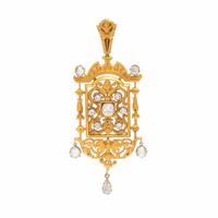 Diamond and Yellow Gold Pendant