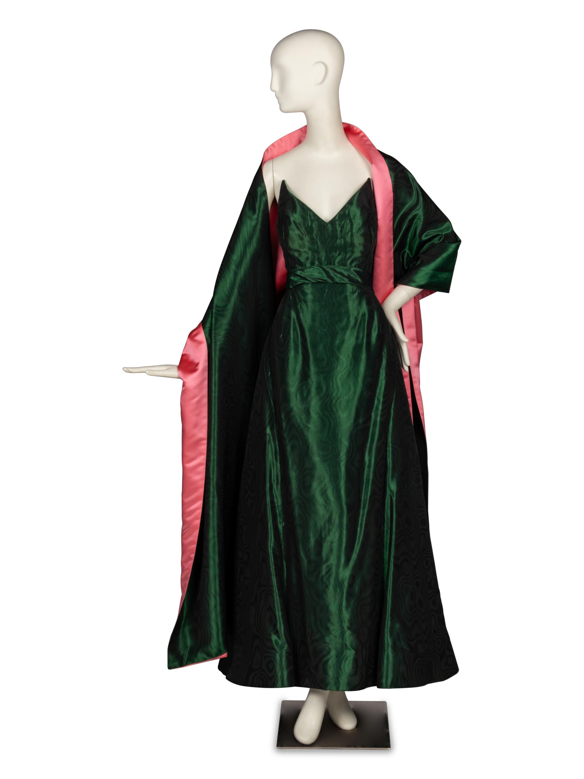 Arnold Scaasi; Custom Gown, Stole, and Matching Shoes