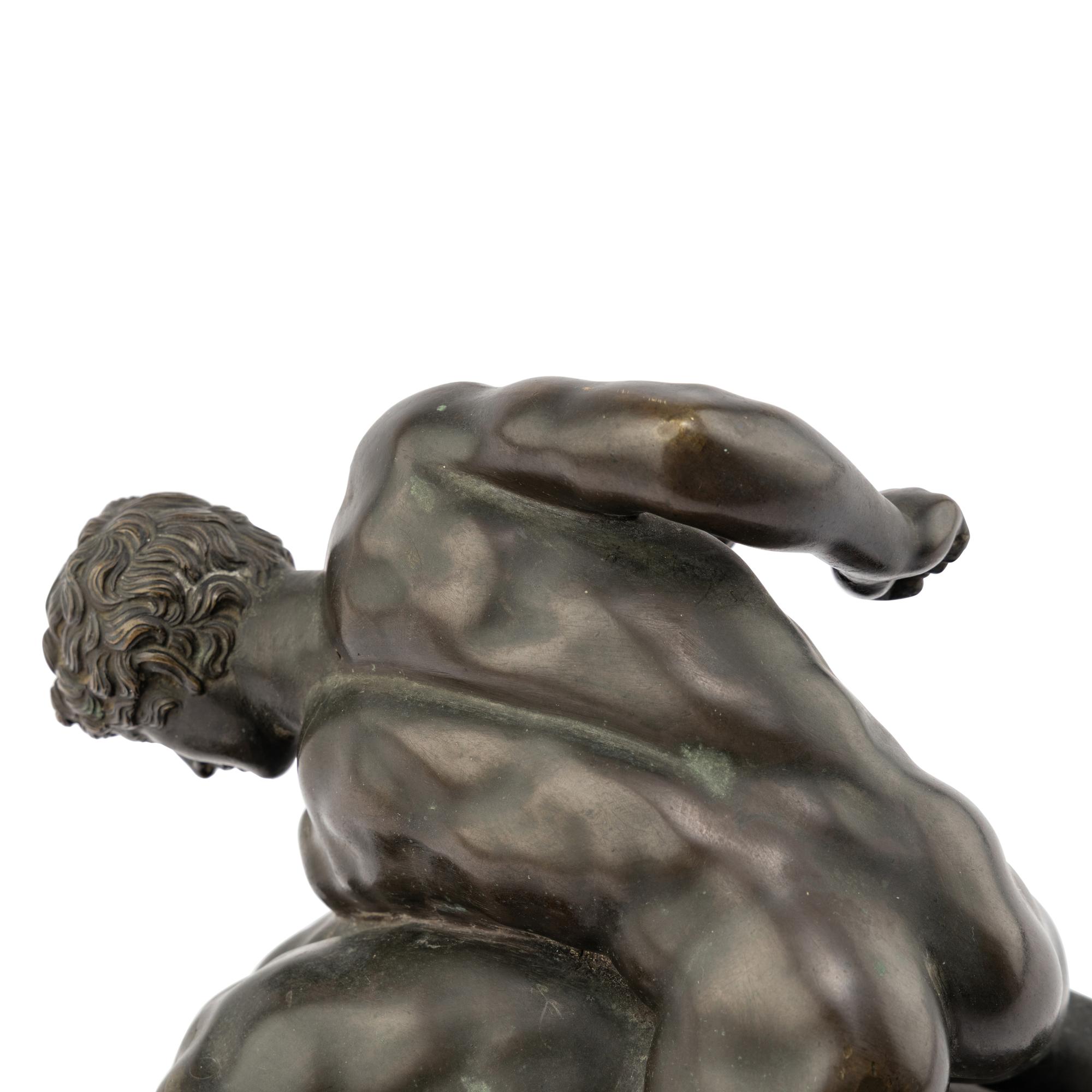A Grand Tour Bronze Figural Group of The Wrestlers