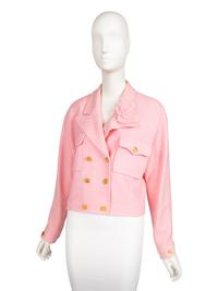 Chanel Pink Double-Breasted Jacket, 1990s