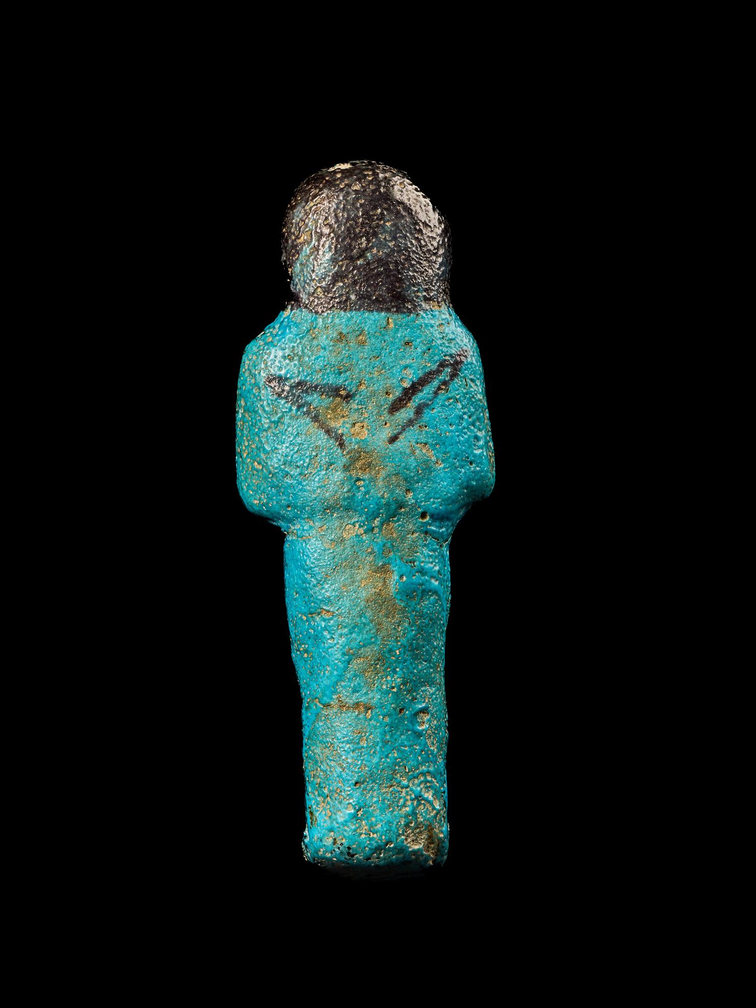 An Egyptian Blue Faience Ushabti