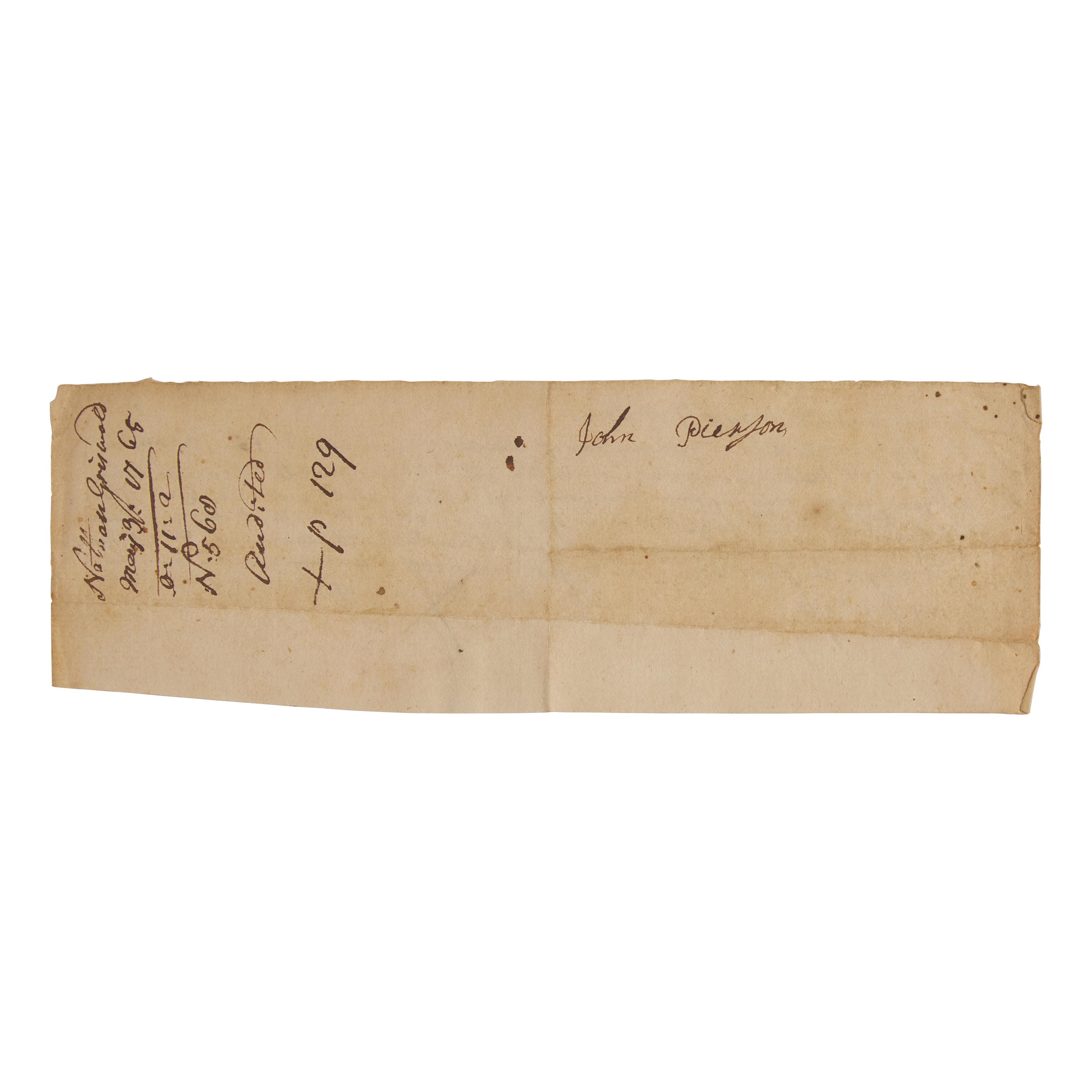 [Colonial America] Manuscript Pay Order for Transporting a Transient Woman to New London, Connecticut
