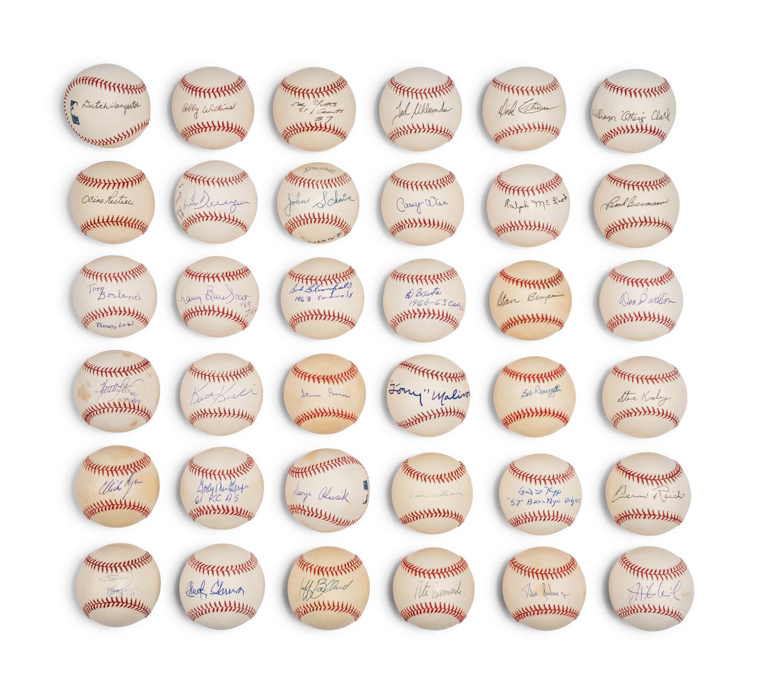 Bases Loaded Signed Autograph Baseball Group No. 5