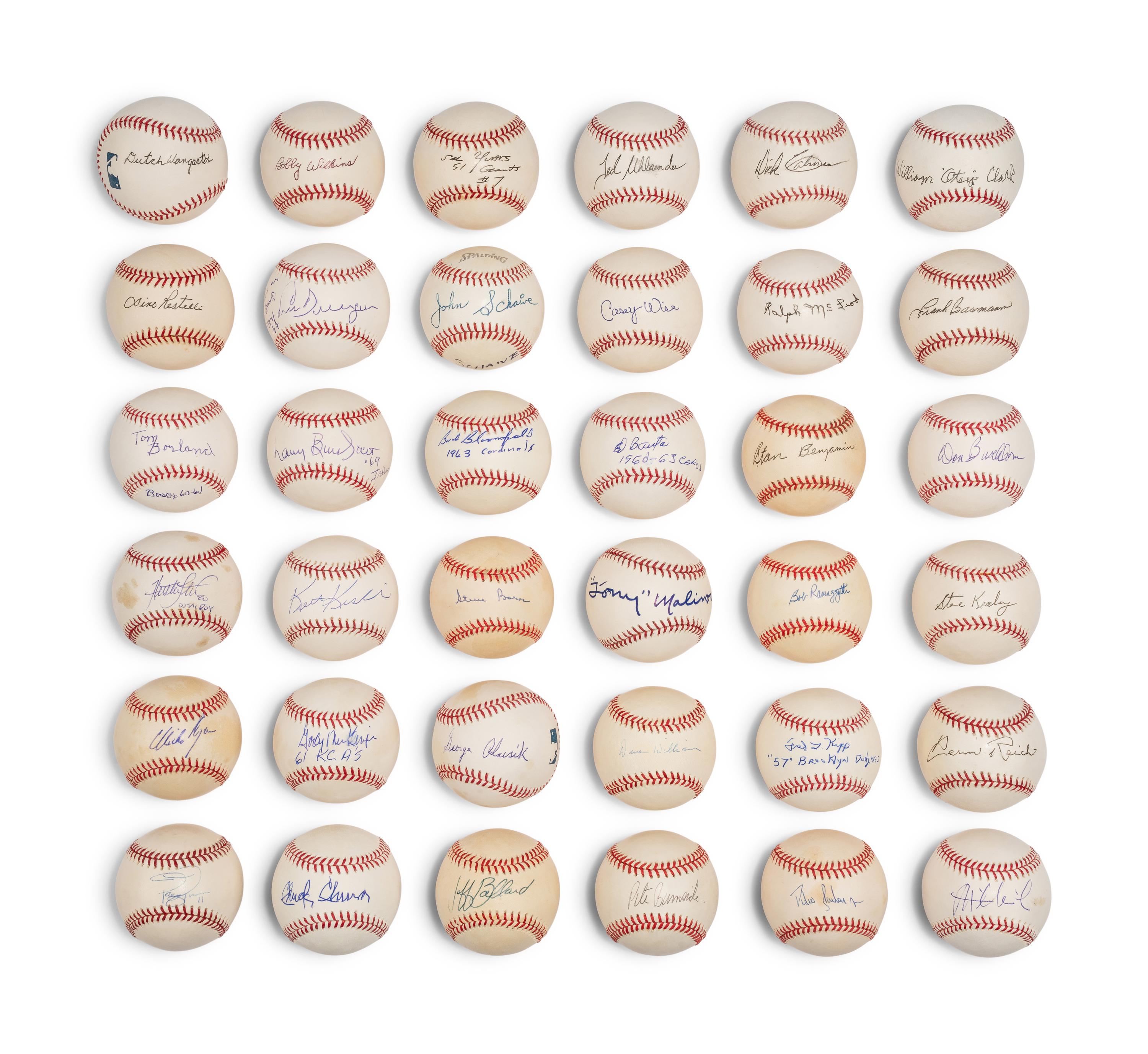 Bases Loaded Signed Autograph Baseball Group No. 5
