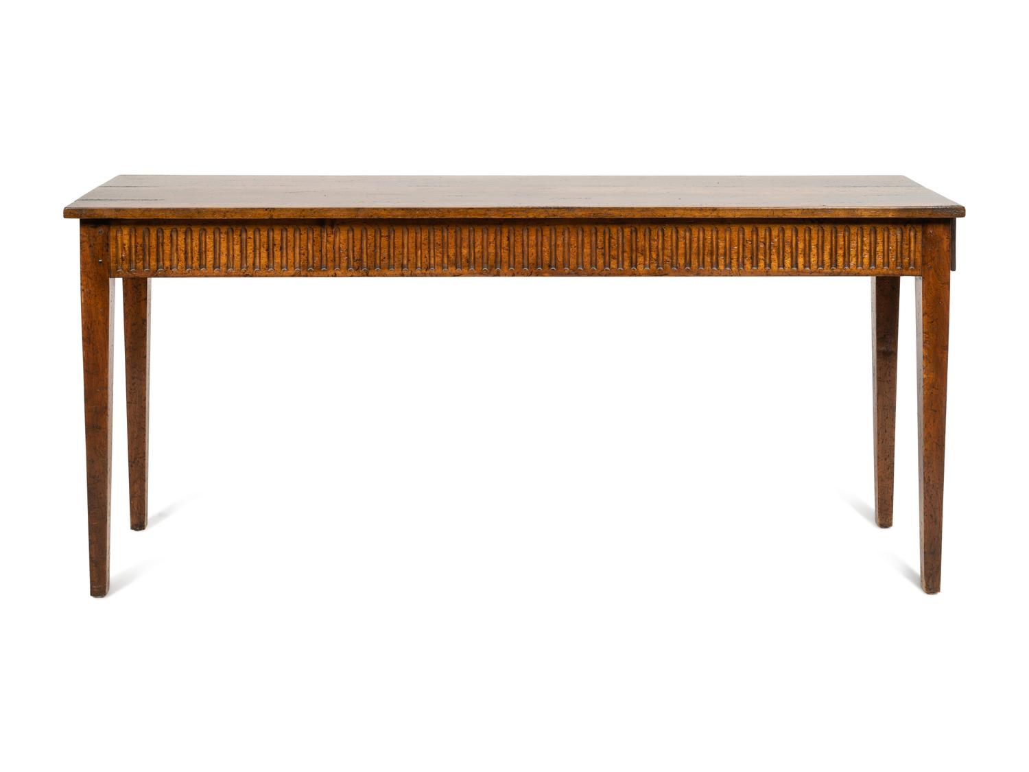 An Italian Style Walnut Console Table