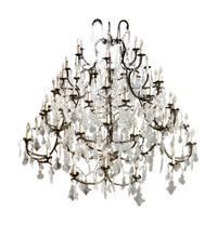 A Louis XV Style Bronze and Glass Sixty-Light Chandelier — 20TH CENTURY