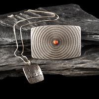 Norbert Peshlakai (Diné, b. 1953) — Silver Belt Buckle and Pendant