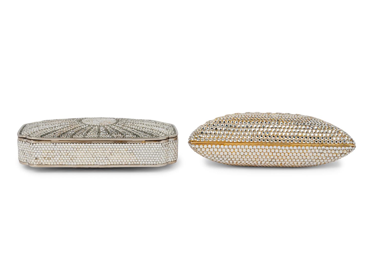 Two Judith Leiber Rhinestone Minaudieres