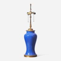 A gilt-bronze mounted blue glazed porcelain vase mounted as a lamp Edward F. Caldwell & Co. (active 1895-1959), New York, NY, early 20th century