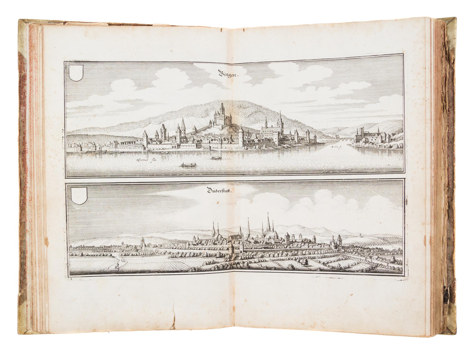 MERIAN, MATTHAEUS. Topographia Archiepiscopatum Moguntinensis... Frankfurt, 1646 [but 1675] bound w/two others.