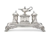 A Victorian Sterling Silver Standish