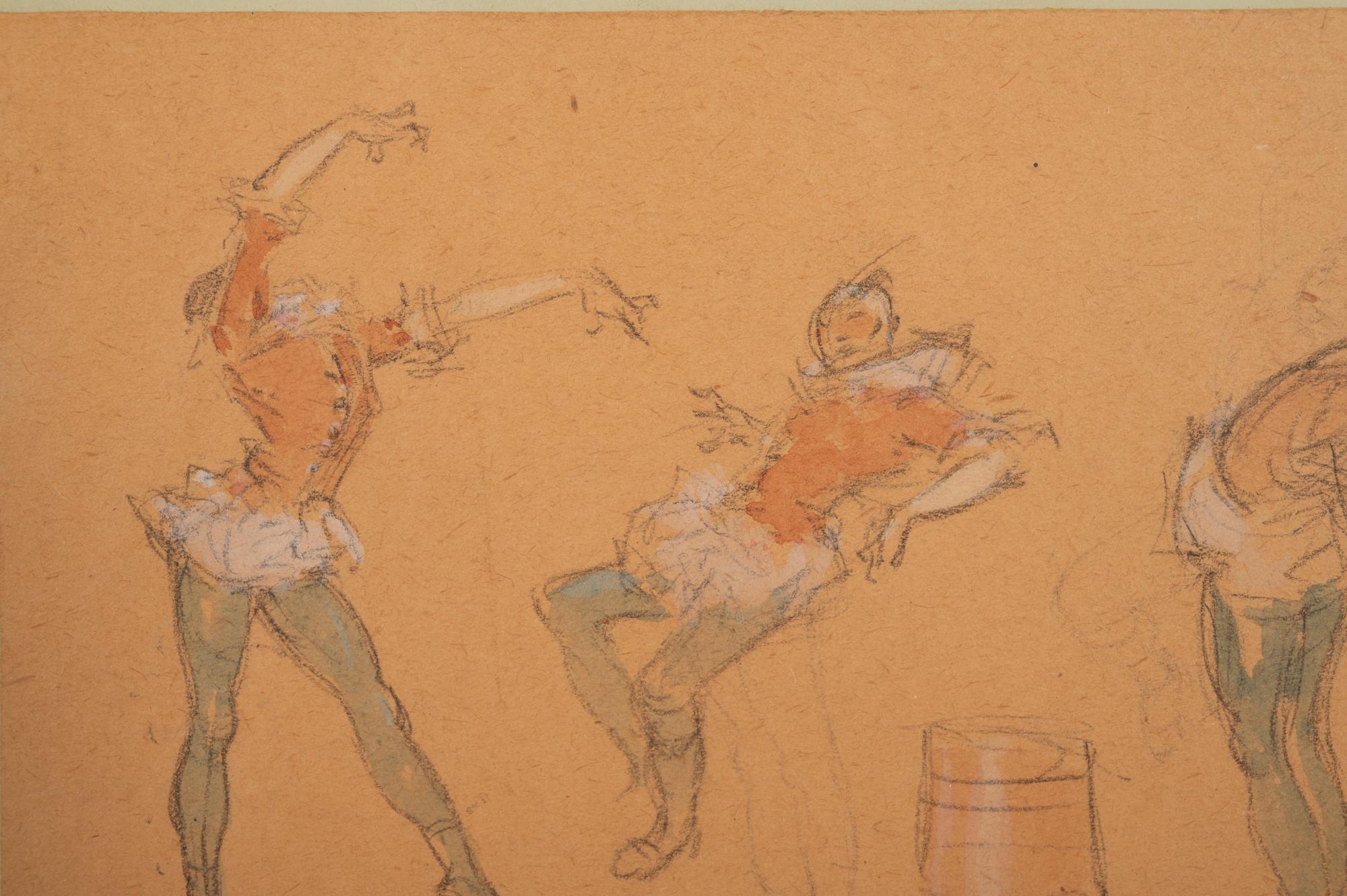 Three Figure Studies of a Clown
