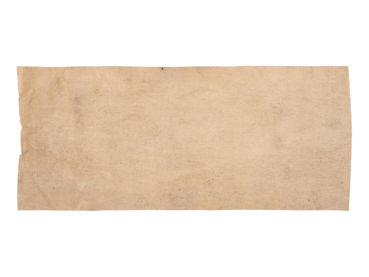 [CIVIL WAR]. Section of last Confederate flag that flew over Richmond in April 1865 with Corporation of Richmond note taken from the CSA Treasury.