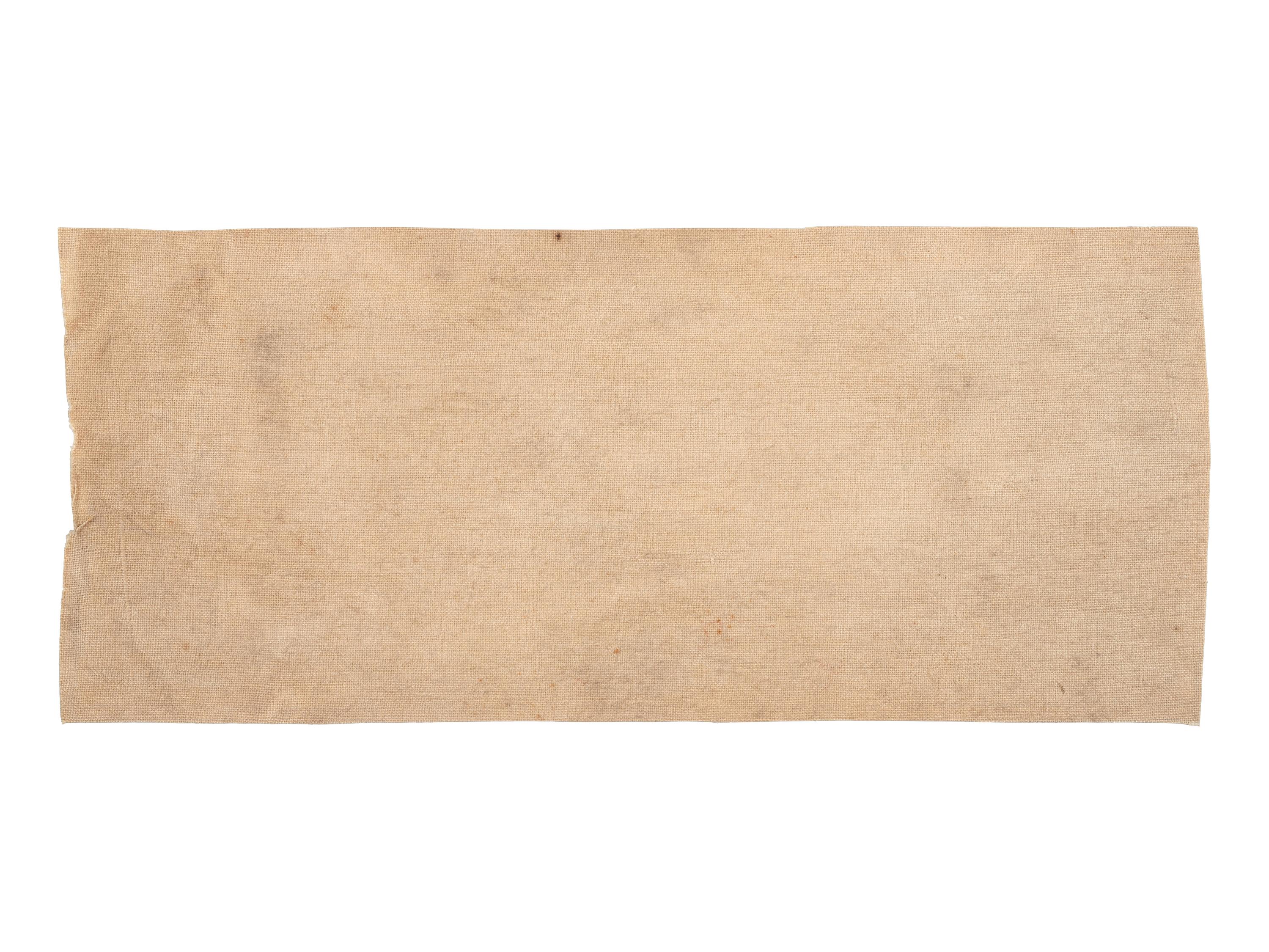[CIVIL WAR]. Section of last Confederate flag that flew over Richmond in April 1865 with Corporation of Richmond note taken from the CSA Treasury.