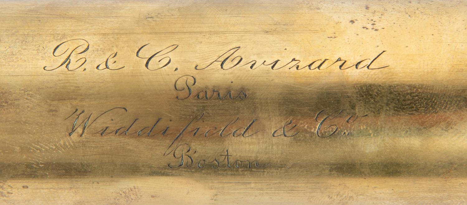 A French Brass and Leather Refracting Telescope by R. & C. Avizard