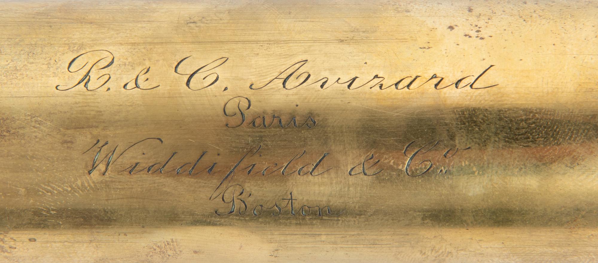 A French Brass and Leather Refracting Telescope by R. & C. Avizard