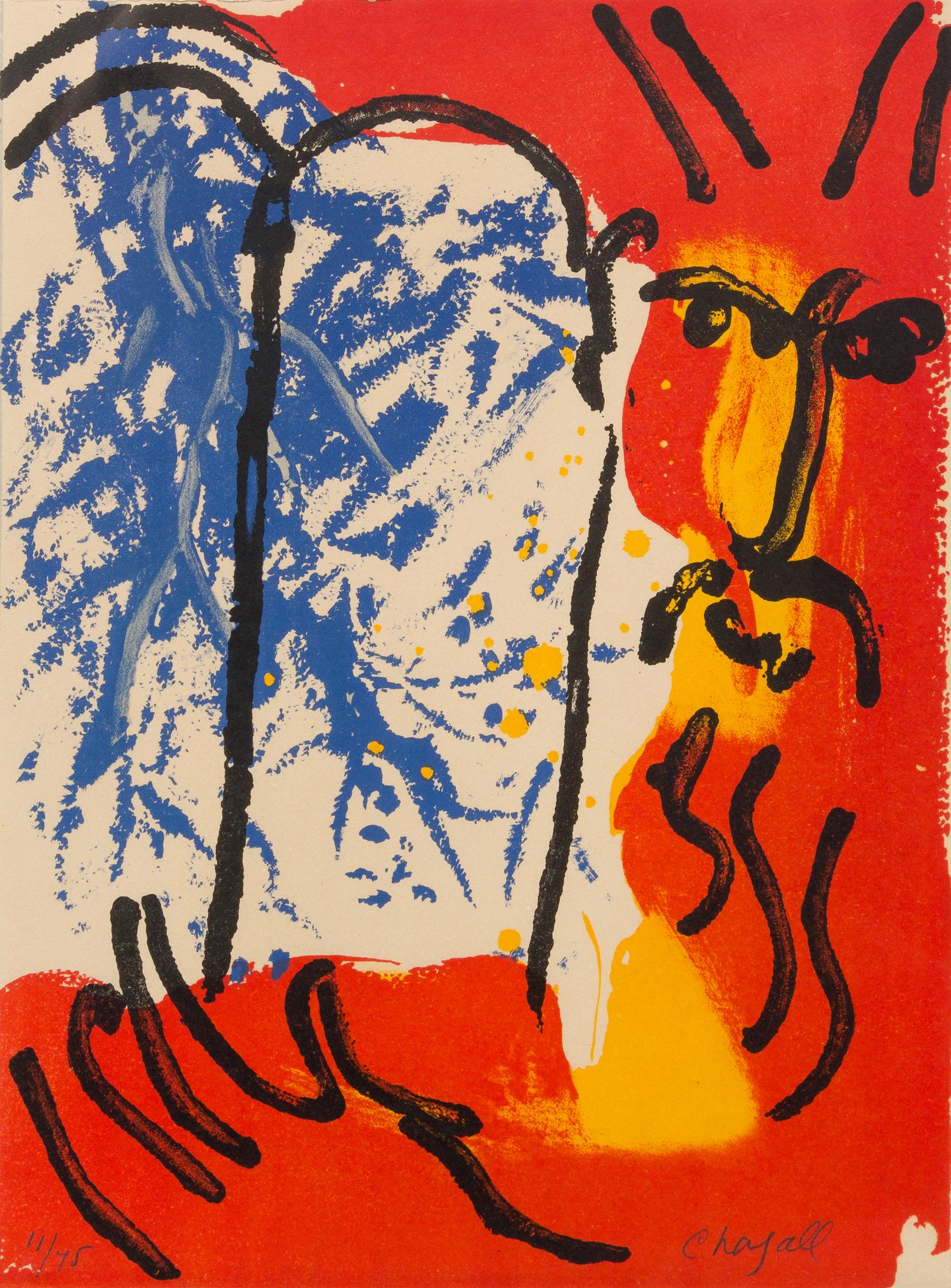 Marc Chagall, (French/Russian, 1887-1985), Moise (from Dessins pour la Bible), 1956