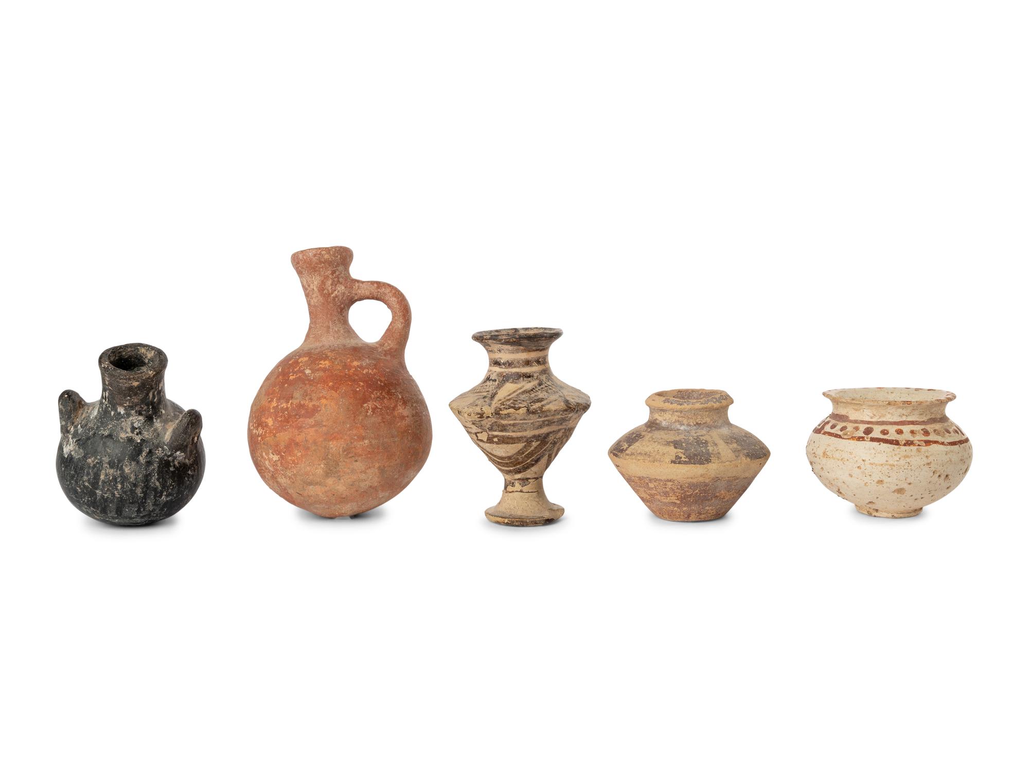 Five Holy Land Pottery Vessels